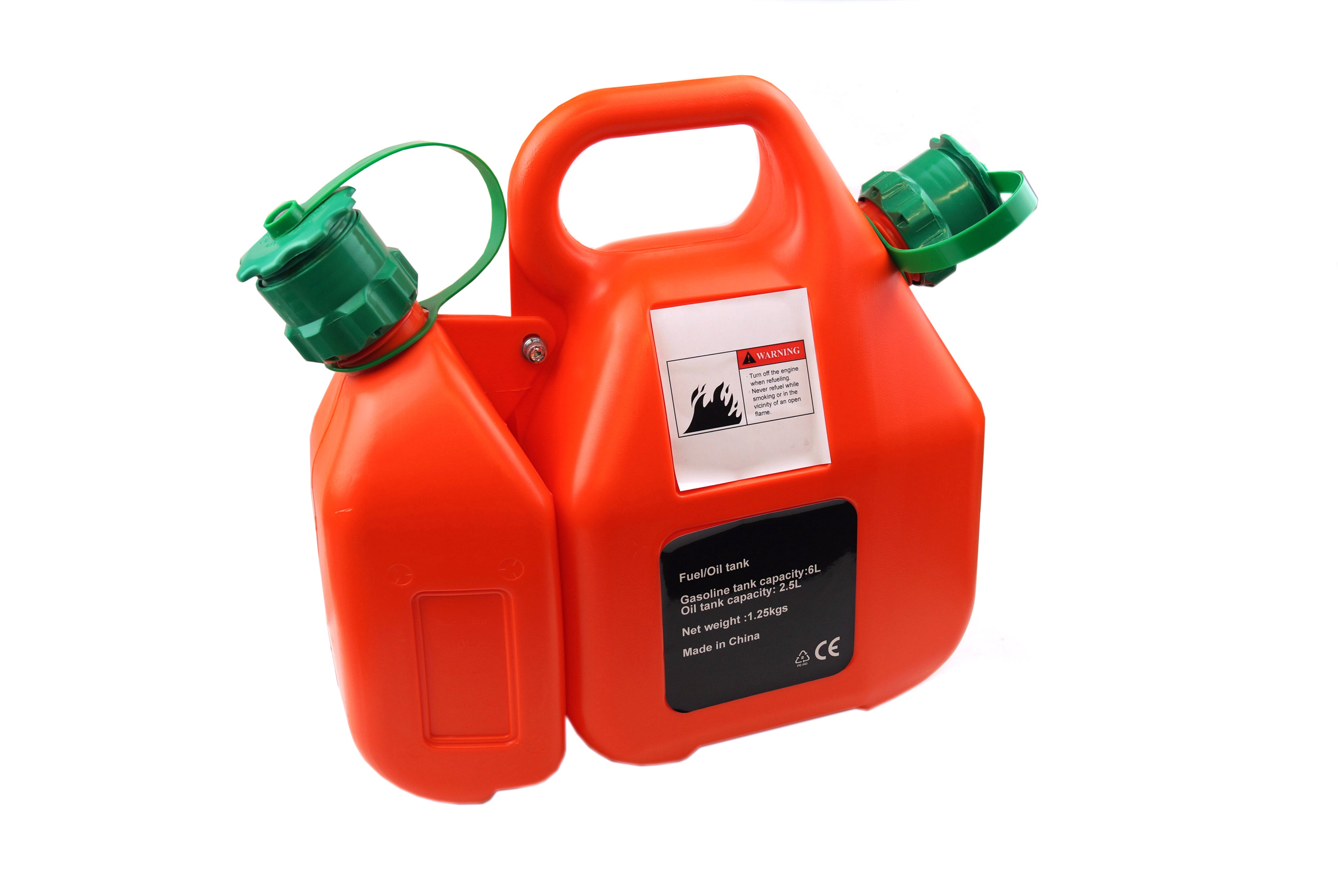 DUAL FUEL CAN OIL / PETROL 2LT/5LT, For use with 2 stroke strimmers, chainsaws, 17058