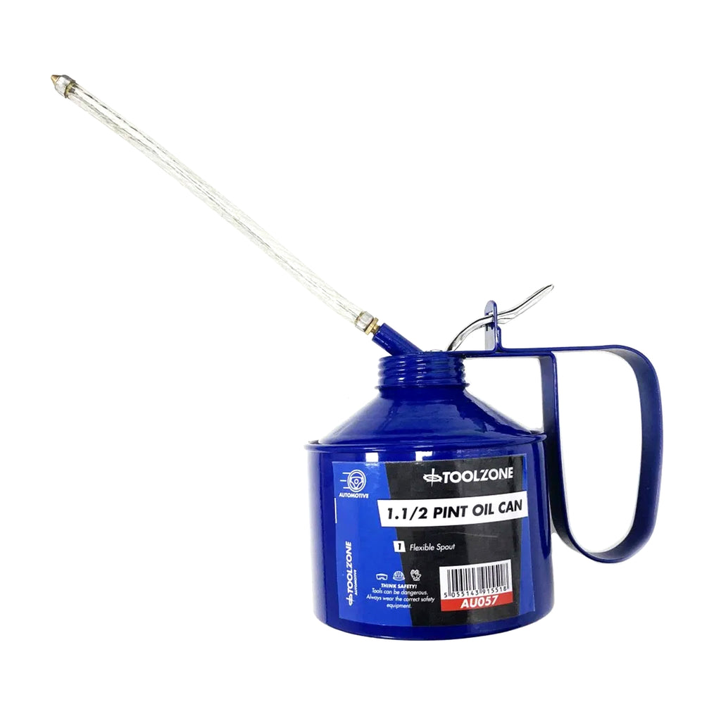 OIL CAN 1 1/2 PINT METAL WITH 105mm FLEXIBLE SPOUT - TOOLZONE KDPAU057