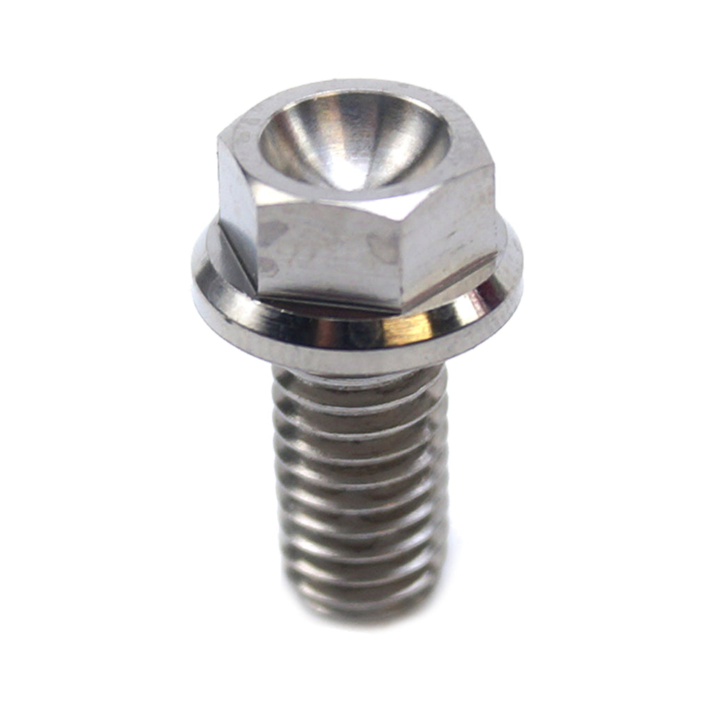 TITANIUM GR5 BOLT M6 x 12mm EACH, FLANGE OD: 11mm / HEX SIZE: 8mm, /