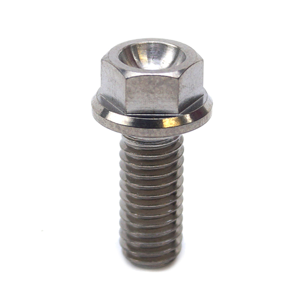 TITANIUM GR5 BOLT M6 x 15mm EACH, FLANGE OD: 11mm / HEX SIZE: 8mm, /
