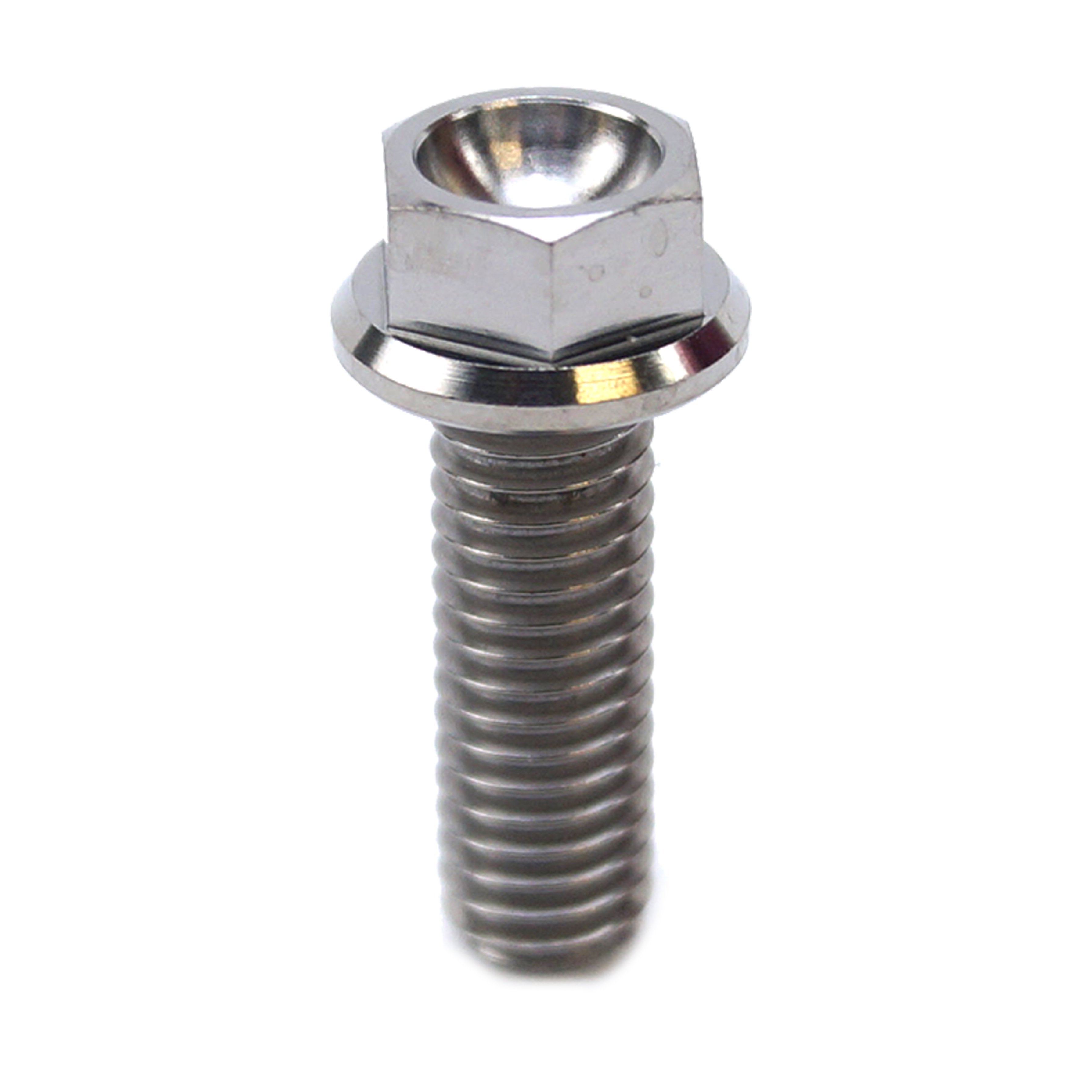 TITANIUM GR5 BOLT M6 x 18mm EACH, FLANGE OD: 11mm / HEX SIZE: 8mm, /