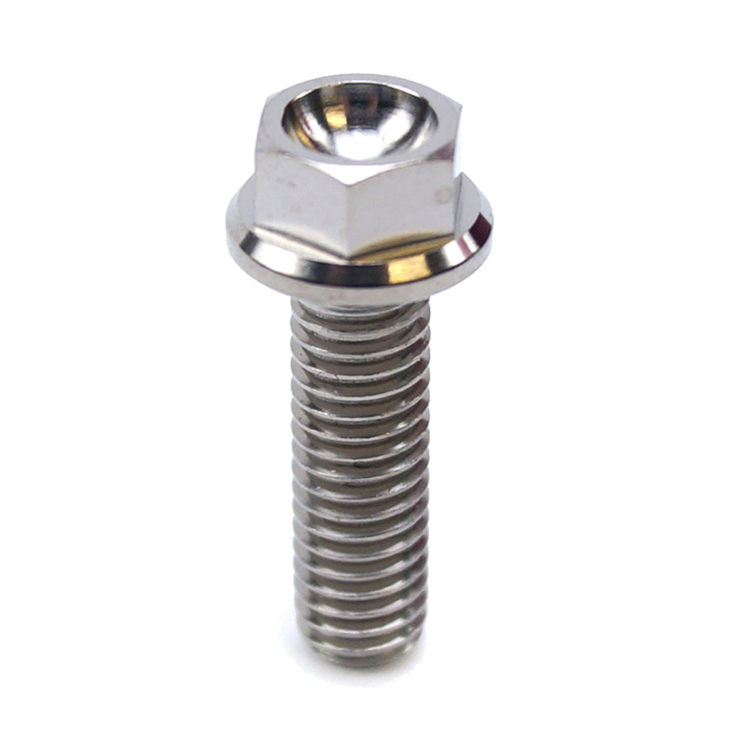 TITANIUM GR5 BOLT M6 x 20mm EACH, FLANGE OD: 11mm / HEX SIZE: 8mm, /