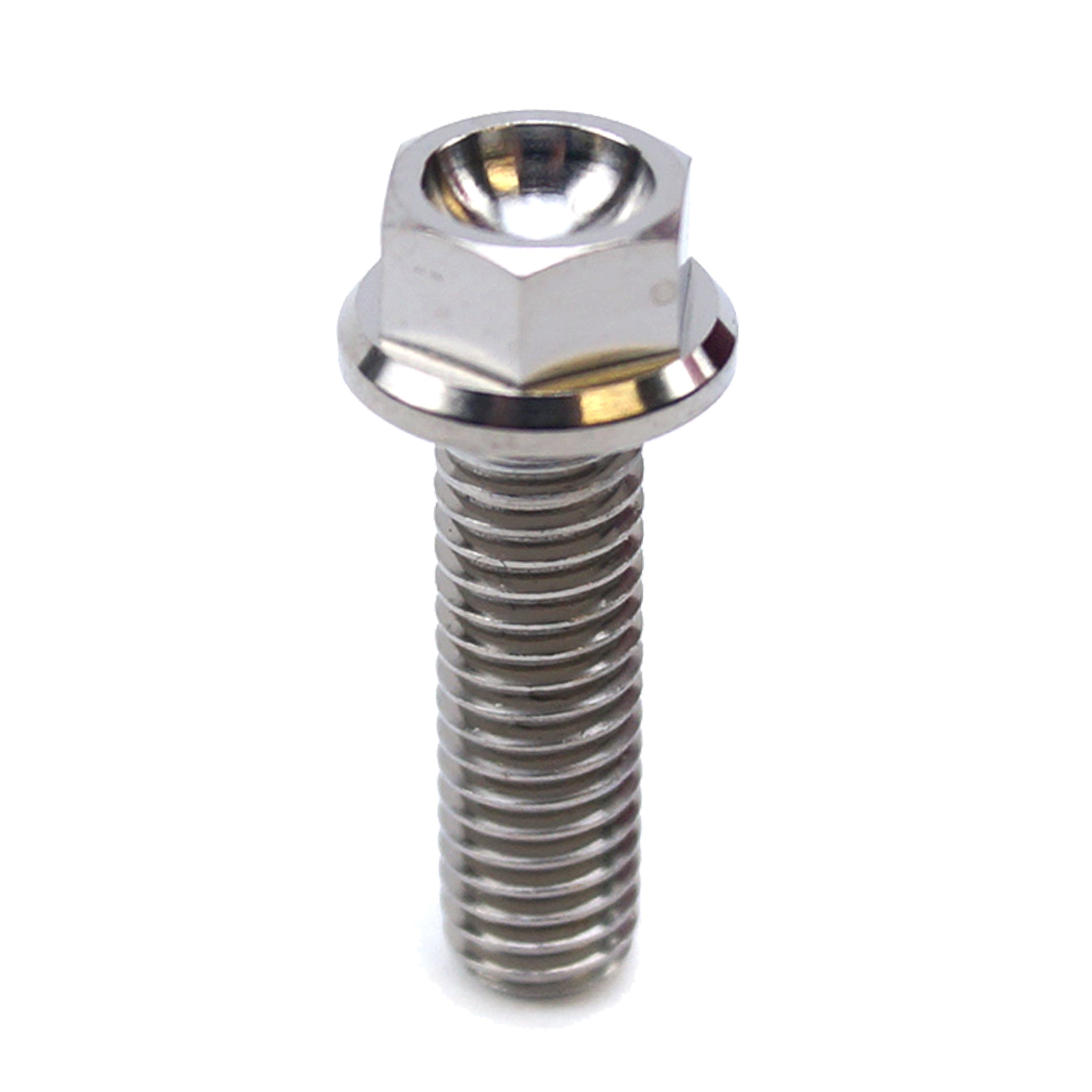 TITANIUM GR5 BOLT M6 x 20mm EACH, FLANGE OD: 11mm / HEX SIZE: 8mm, /