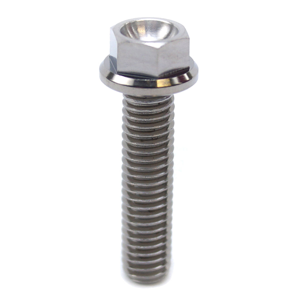 TITANIUM GR5 BOLT M6 x 25mm EACH, FLANGE OD: 11mm / HEX SIZE: 8mm, /
