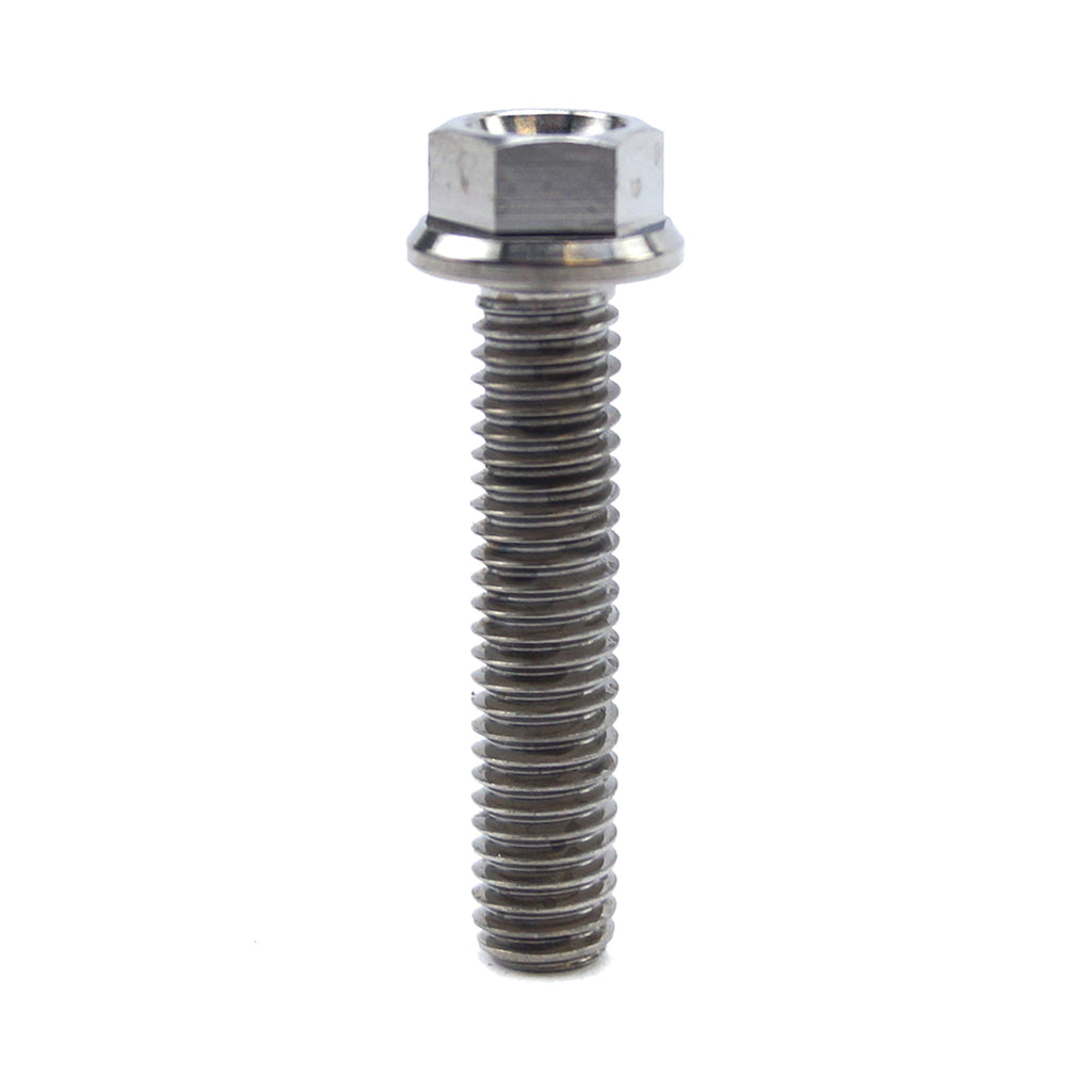 TITANIUM GR5 BOLT M6 x 28mm EACH, FLANGE OD: 11mm / HEX SIZE: 8mm, /