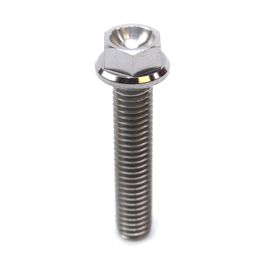 TITANIUM GR5 BOLT M6 x 30mm EACH, FLANGE OD: 11mm / HEX SIZE: 8mm, /