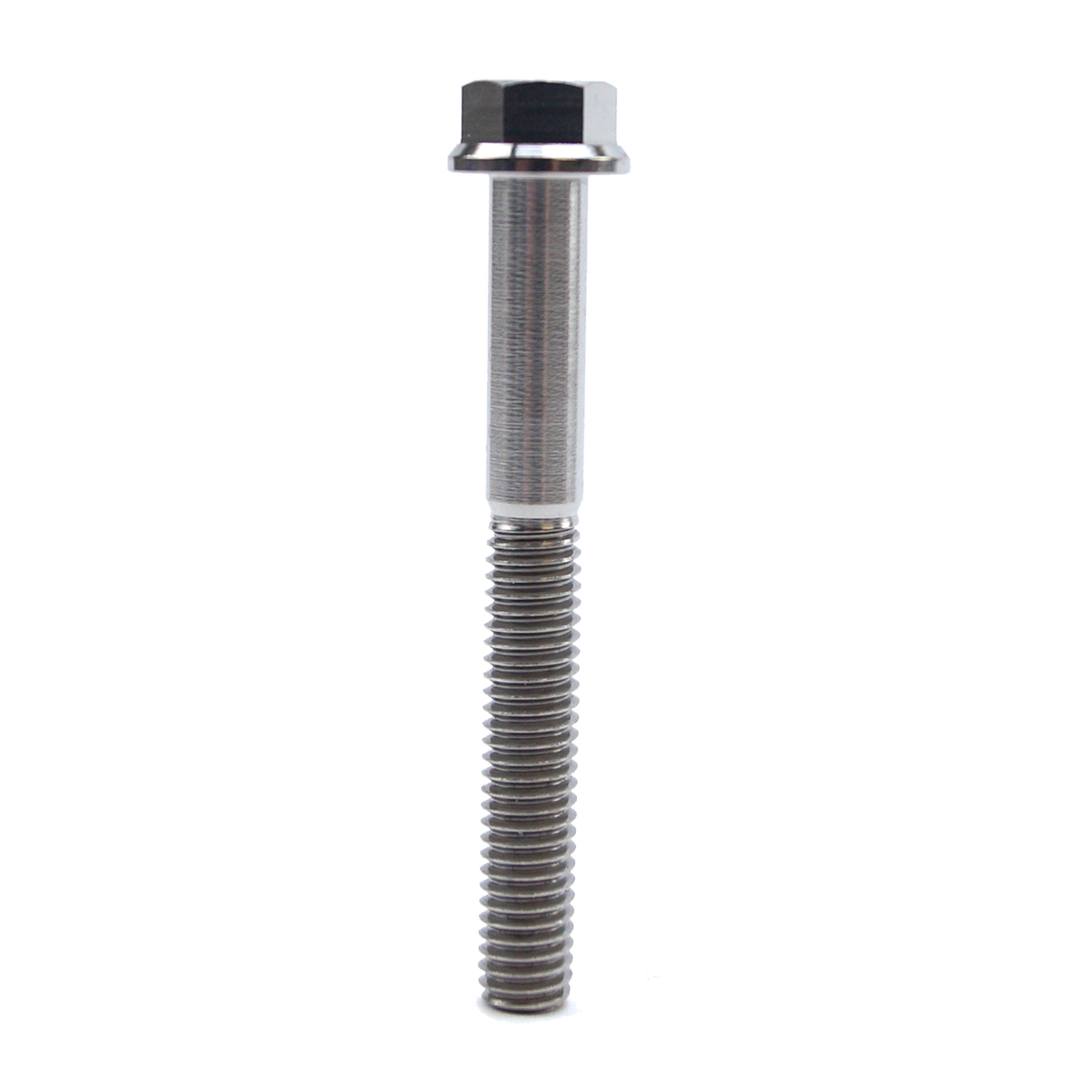 TITANIUM GR5 BOLT M6 x 50mm EACH, FLANGE OD: 11mm / HEX SIZE: 8mm, /