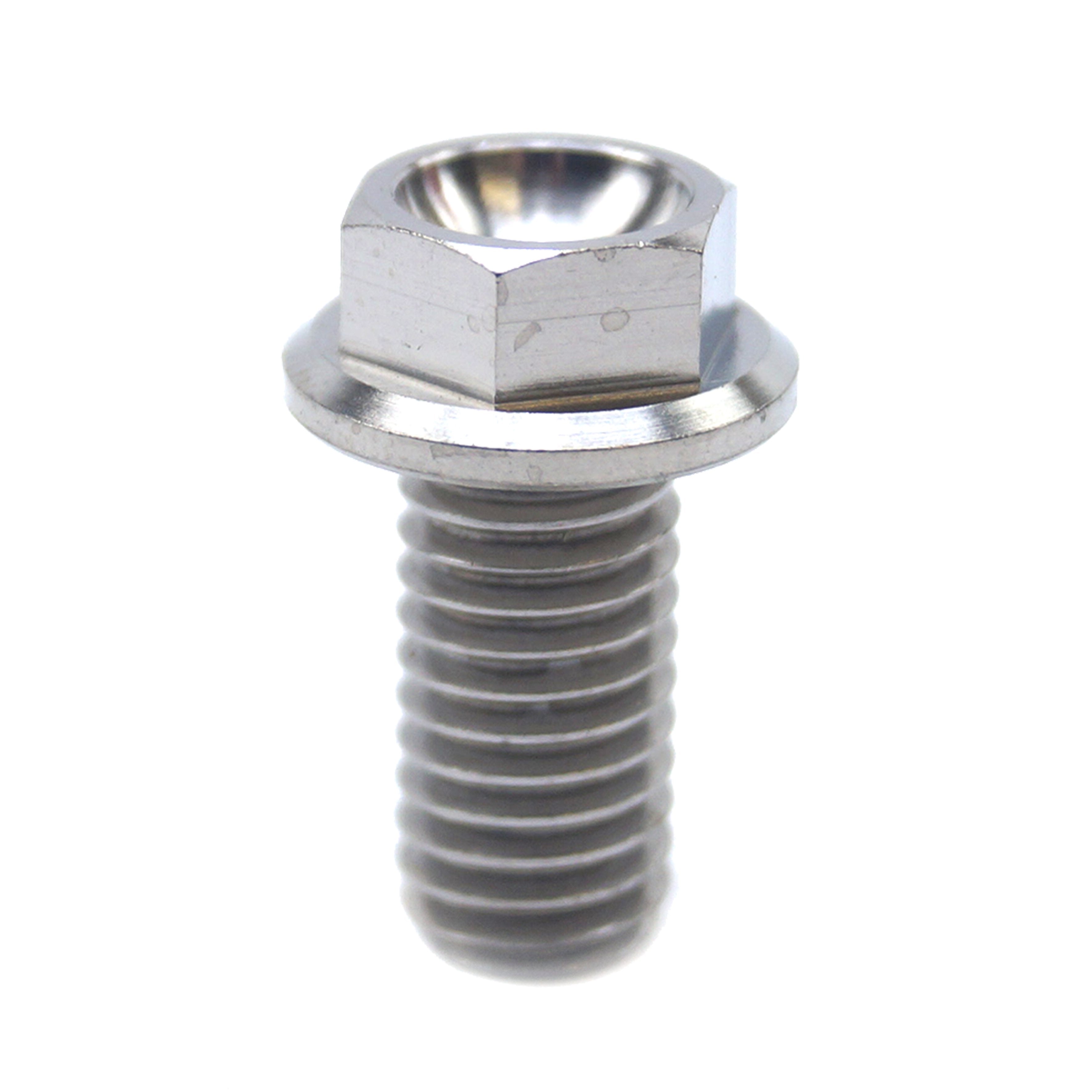 TITANIUM GR5 BOLT M8 x16mm EACH, FLANGE OD: 14mm / HEX SIZE: 10mm, /