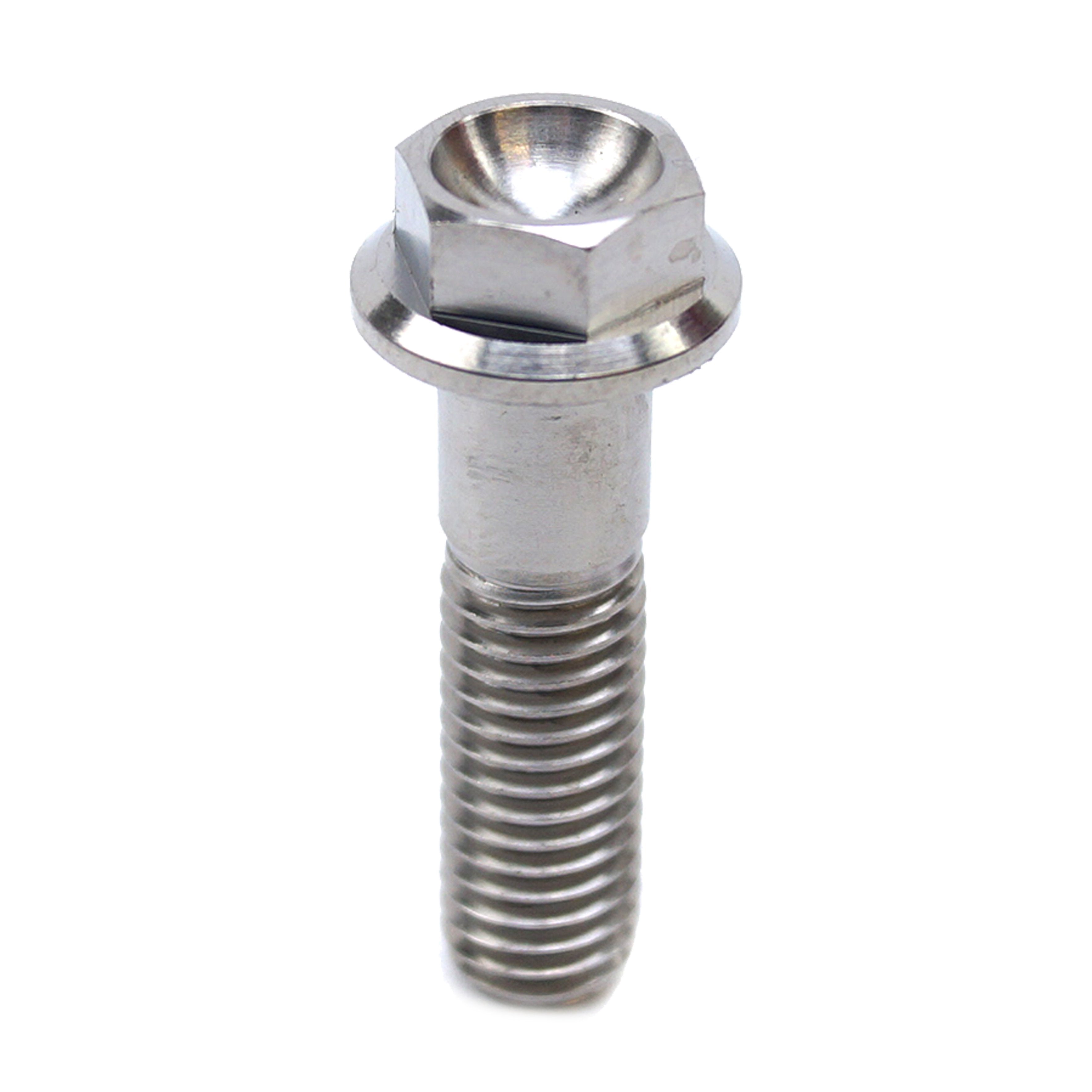 TITANIUM GR5 BOLT M8 x 30mm EACH, FLANGE OD: 14mm / HEX SIZE: 10mm, /