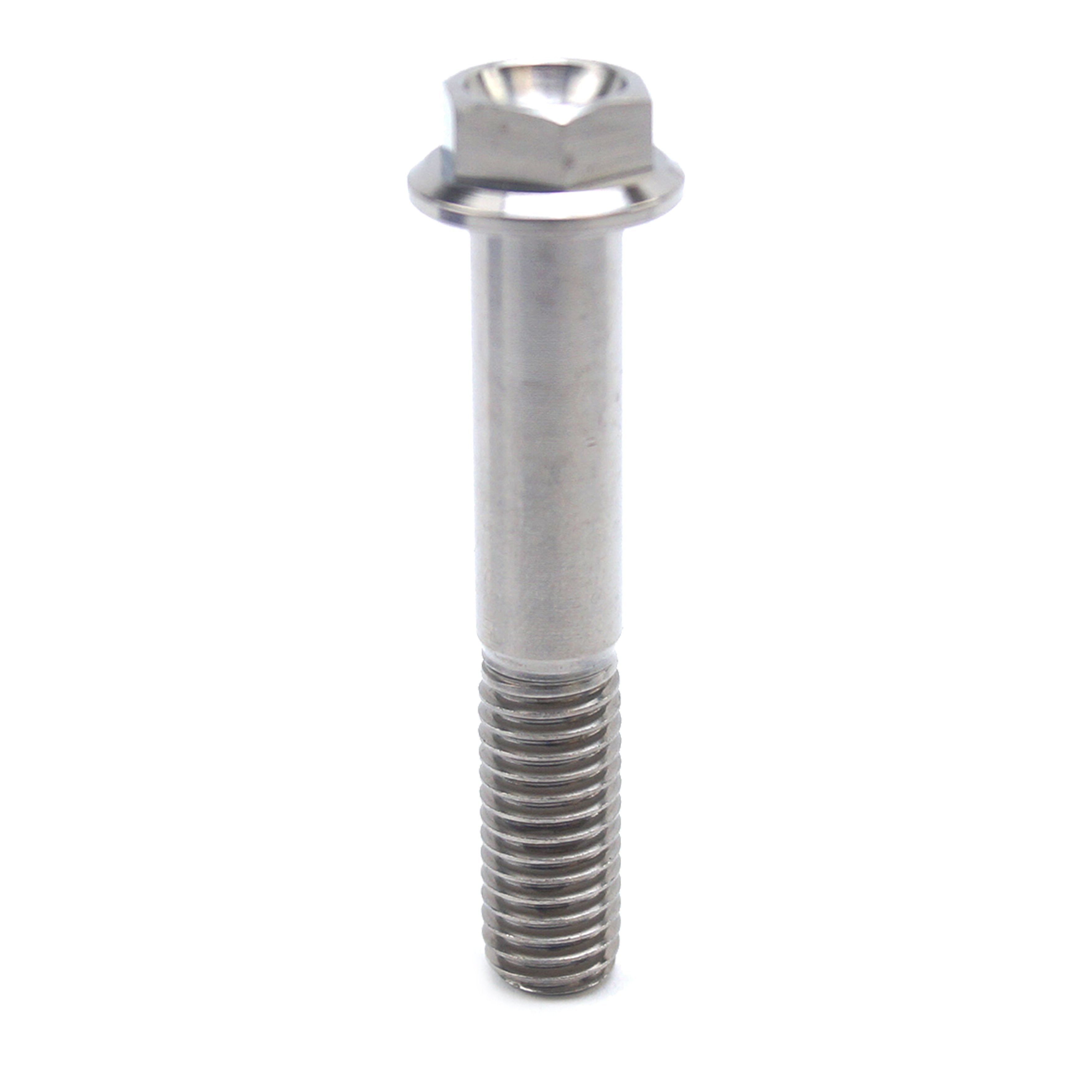 TITANIUM GR5 BOLT M8 x 45mm EACH, FLANGE OD: 14mm / HEX SIZE: 10mm, FIR BRAND /
