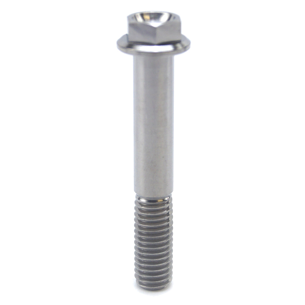 TITANIUM GR5 BOLT M8 x 50mm EACH, FLANGE OD: 14mm / HEX SIZE: 10mm, /