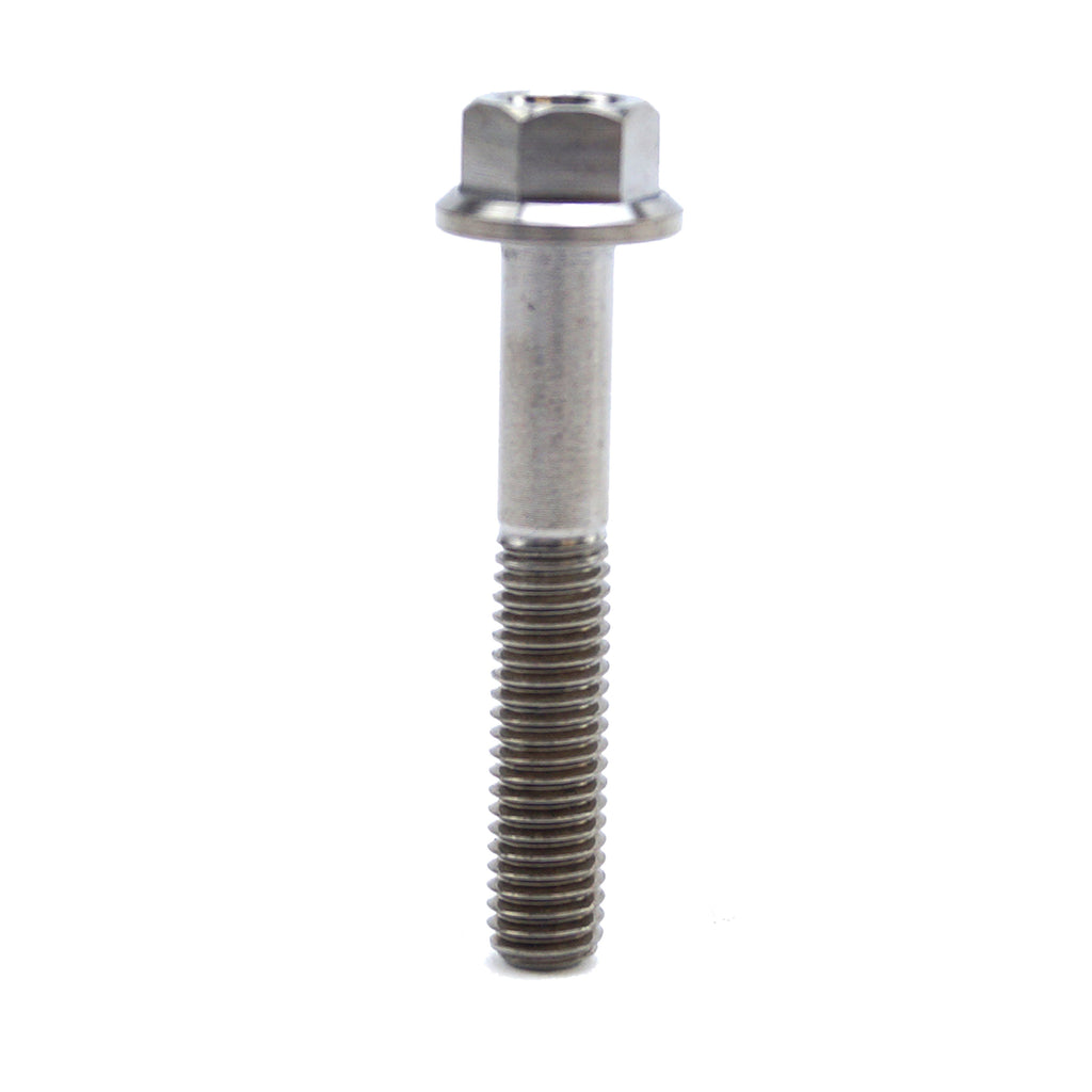 TITANIUM GR5 BOLT M5 x 30mm EACH, FLANGE OD: 9.90mm / HEX SIZE: 7mm, /