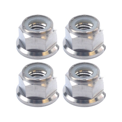 TITANIUM GR5 M8X1.25mm NUT, NYLON FLANGE / GRADE 5 / PK4