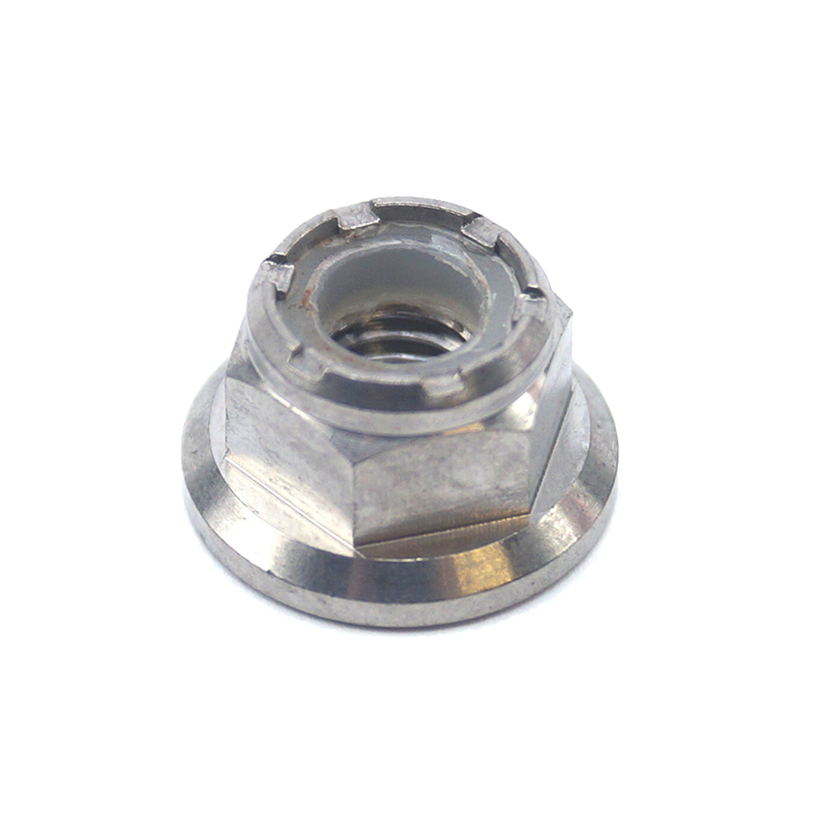 TITANIUM GR5 M6X1.00mm NUT, NYLON FLANGE / GRADE 5 / EACH