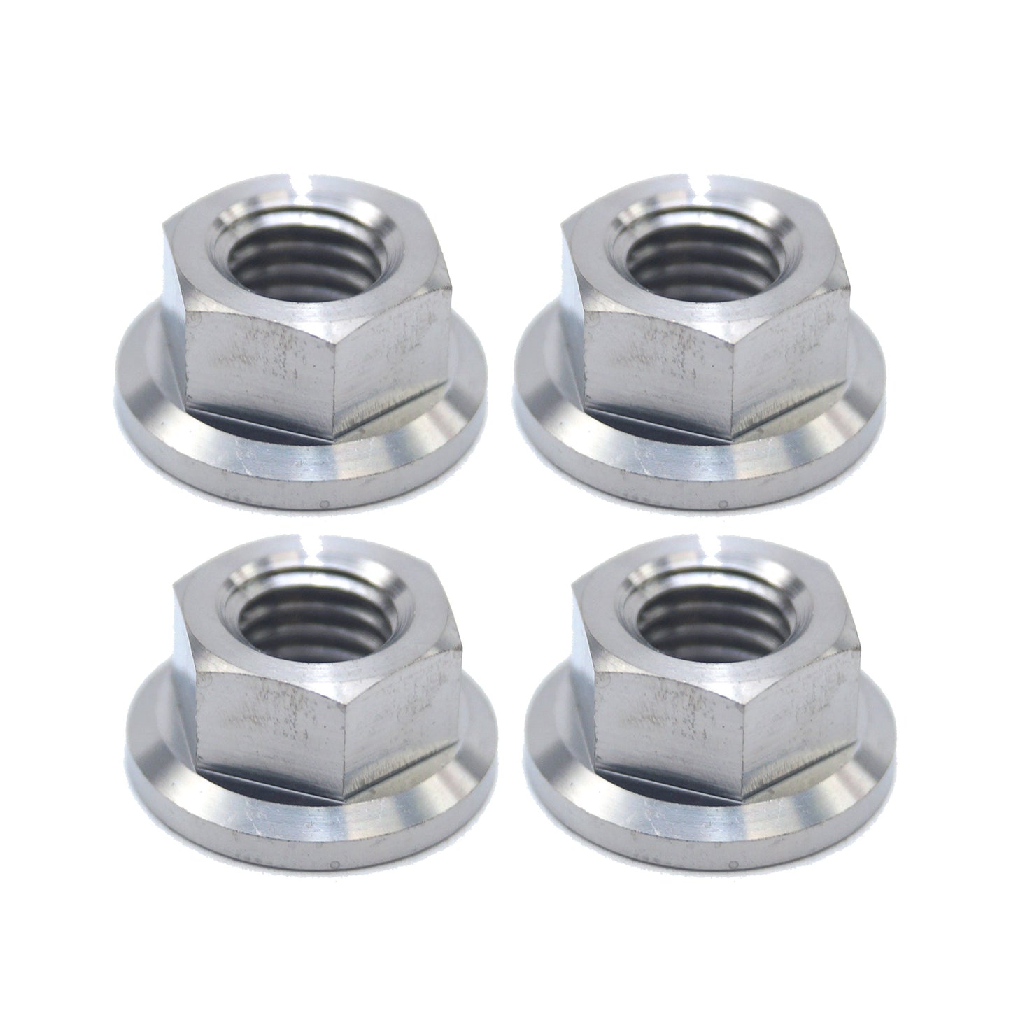 TITANIUM M8X1.25mm FLANGE NUT, TITANIUM GRADE 5 / PACK OF 4
