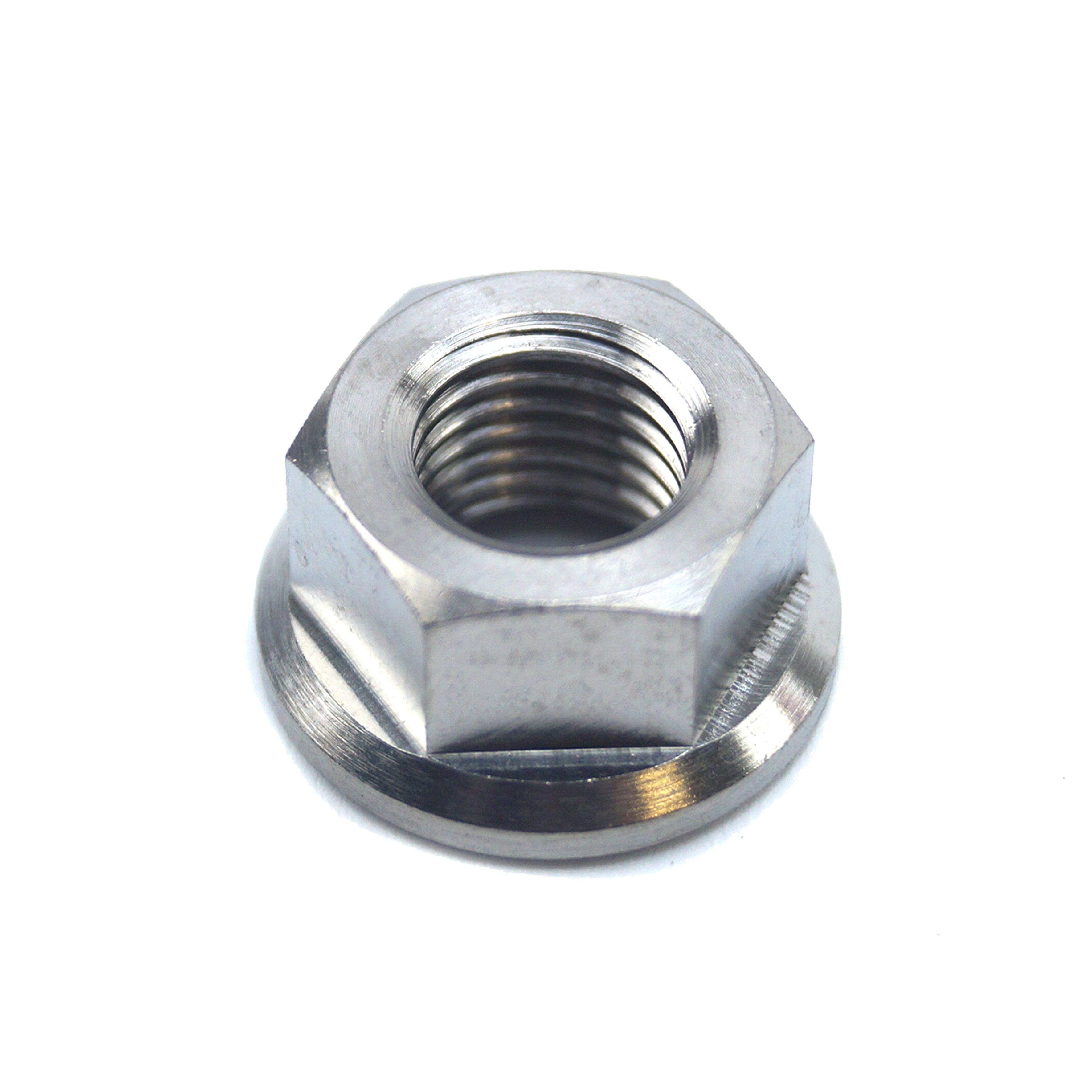 TITANIUM M10X1.25mm FLANGE NUT, TITANIUM GRADE 5 / EACH, REF 83-577