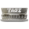 TAGZ ORGANISER T-BAR RACK  STAINLESS STEELS 304 BRUSHED DP1, FITS UP TO 10 T-BARS