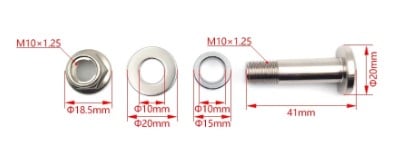 4Pcs SIDE STAND SCREW KIT 90185-10018-00 90201-10045-00 90387-1003G-00