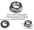 NUT FLANGE M12x1.00 8.2mm wide 23mm flange 19mm hex RH Clockwise Thread