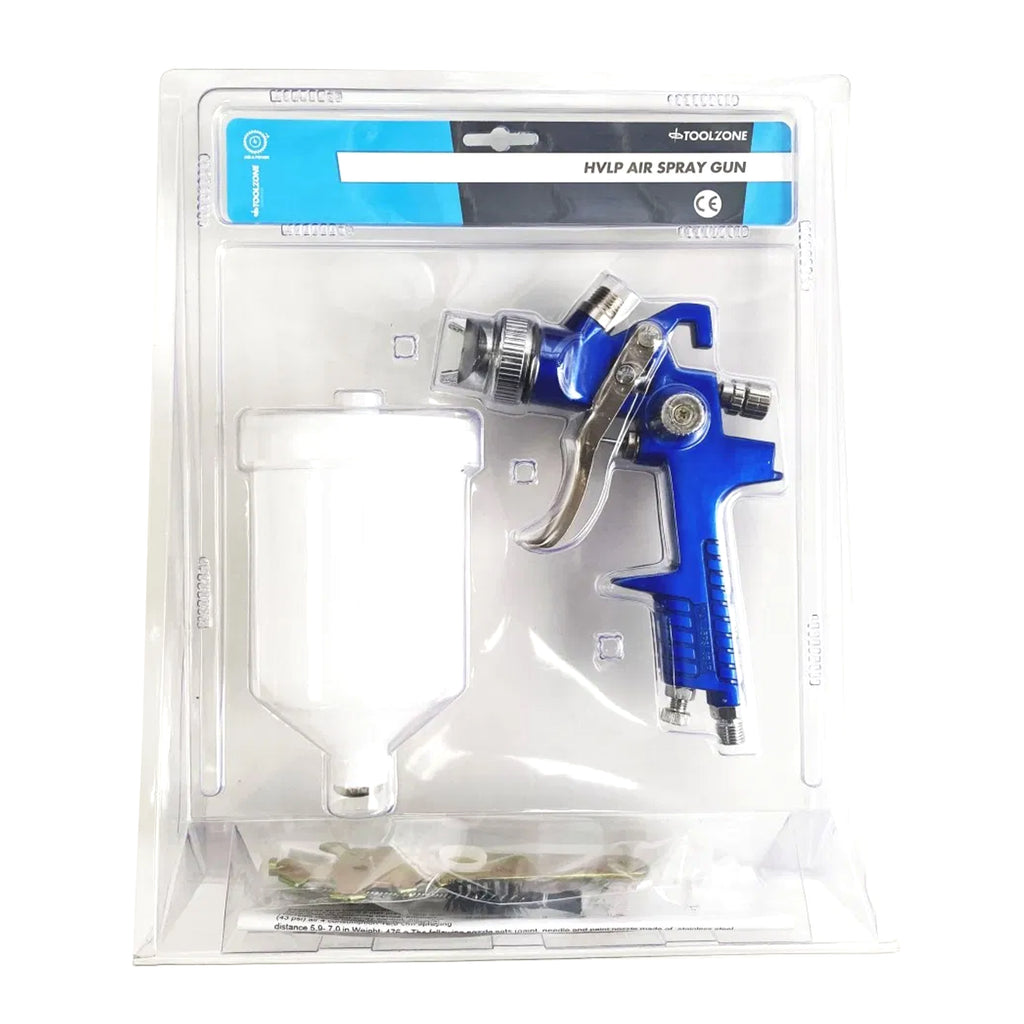 HVLP AIR PAINT SPRAY GUN NOZZLE 1.4mm CONTAINER 600ml - TOOLZONE KDPAT031