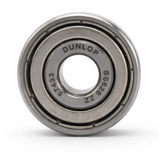 BEARING 626 2Z SS DUNLOP 6x16x6 SIZE SHELL SEALED STAINLESS STEEL EACH