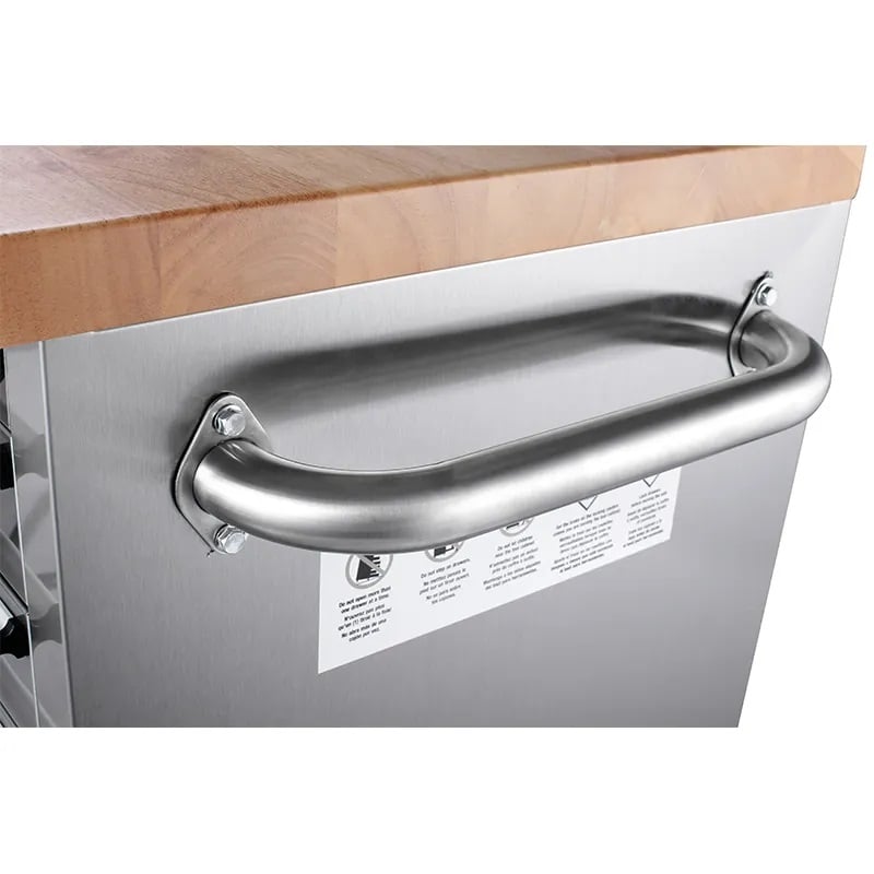 55 Stainless Steel Tool Chest Box 10 Drawers Solid Wooden Top