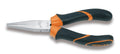 Long Flat Knurled Nose Pliers Bi-Material Handles 160mm - Beta Tools 1008BM 160