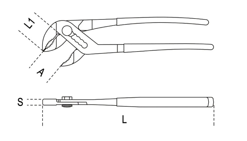 Slip Joint Pliers Slip-Proof PVC Coated Handles 250mm - Beta Tools 1048N 250