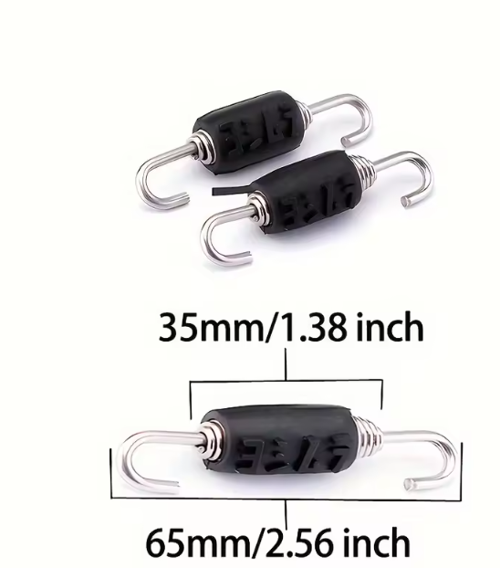 EXHAUST SPRINGS 2 PCS ANTI VIBRATION RUBBERS 65mm