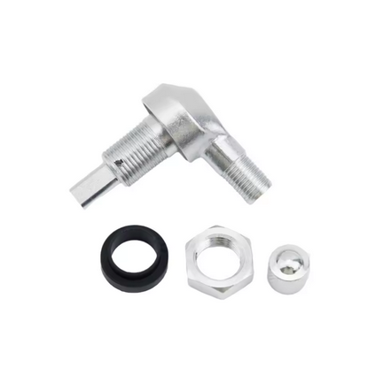 TIRE VALVE STEM PAIR UNIVERSAL 90 DEGREE ALUMINUM CNC 10.1mm 7.8mm MOTORBIKE SCOOTER BIKE
