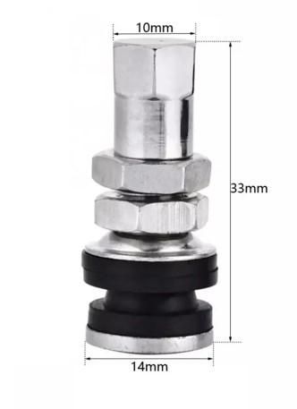 TUBELESS BOLT ON TYRE VALVE 10mm x 33mm 0.327" TR161 819