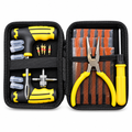 UNIVERSAL TUBELESS TYRE REPAIR KIT T-HANDLE PLIERS VALVE CORE TOOL STORAGE CASE