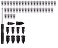 80PCS PUNCTURE REPAIR KIT CAR VACUUM TYRE QUICK FIX SELF-SERVICE SCREWS