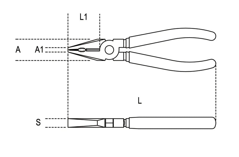 Combination Pliers Chrome-Plated with Bi-Material Handles 200mm Length - Beta Tools 1150BM 200