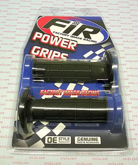 GRIPS FULL WAFFLE BLACK, ID SIZE 22/25mm CR CRF XR YZ WR TTR KX KLX RMZ RMX RM TC TE FC FE ATV Enduro Motocross Dirt Pit Bike