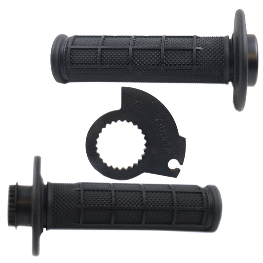LOCK ON GRIP SET KX RM YZ, HALF WAFFLE SOFT BLACK, ODI STYLE, FIR -