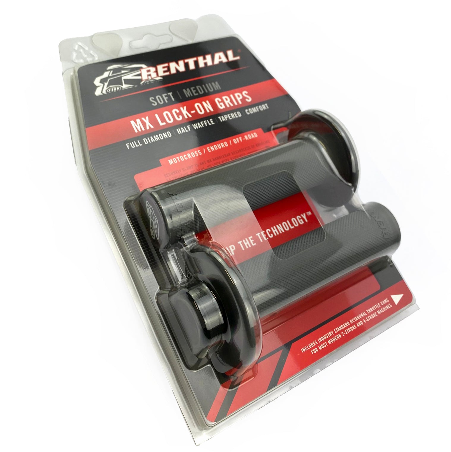 LOCK ON GRIPS RENTHAL HALF WAFFLE, MEDIUM G235