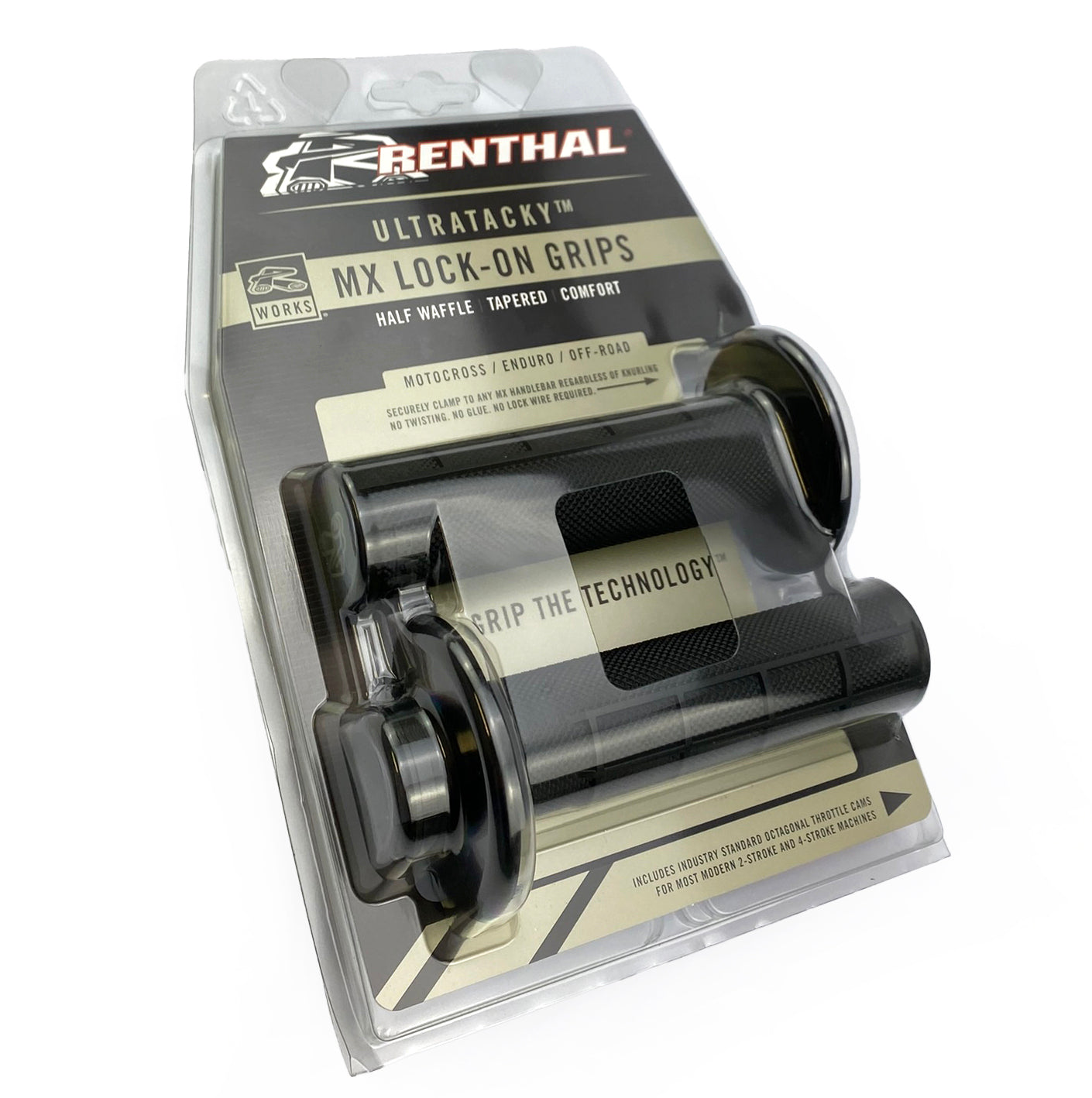 LOCK ON GRIPS RENTHAL HALF WAFFLE, ULTRATACKY G236