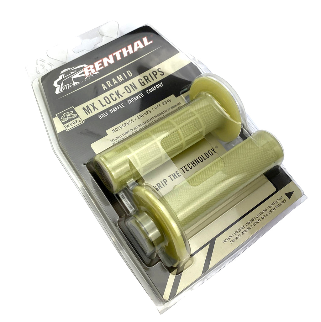 LOCK ON GRIPS RENTHAL HALF WAFFLE, ARAMID G237