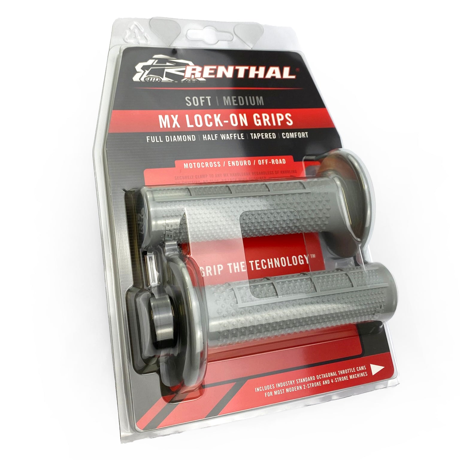 LOCK ON GRIPS RENTHAL TAPARED/HALF WAFFLE, SOFT G238