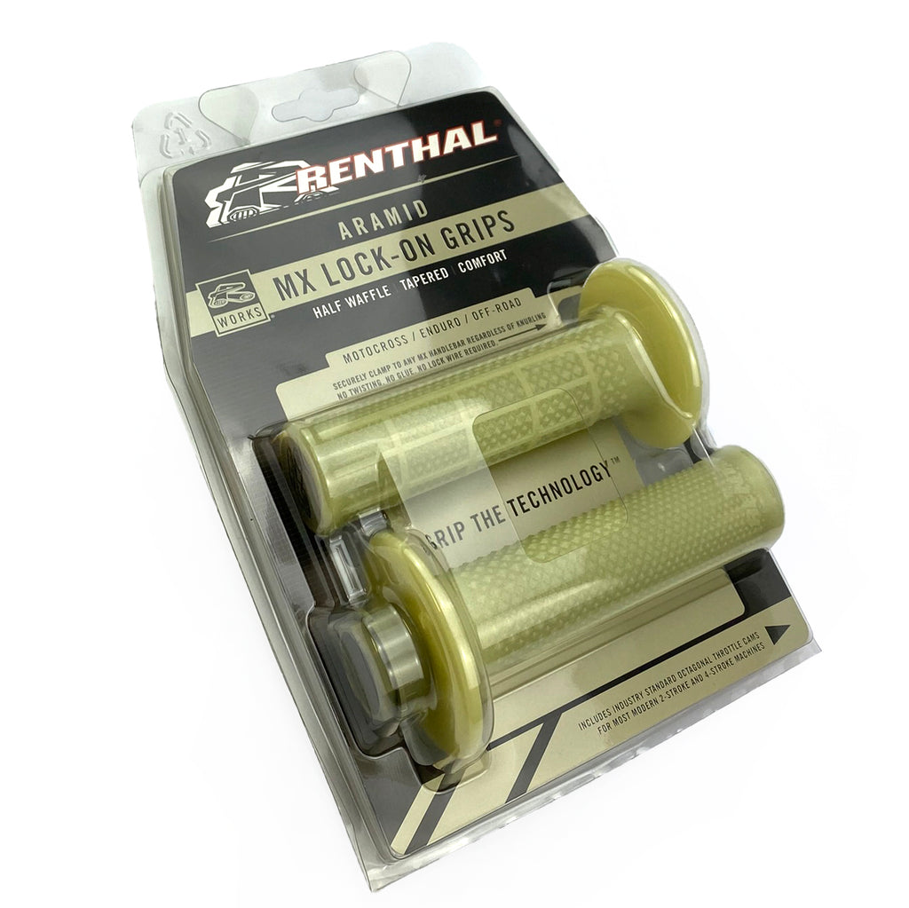 LOCK ON GRIPS RENTHAL TAPARED/HALF WAFFLE, ARAMID G240