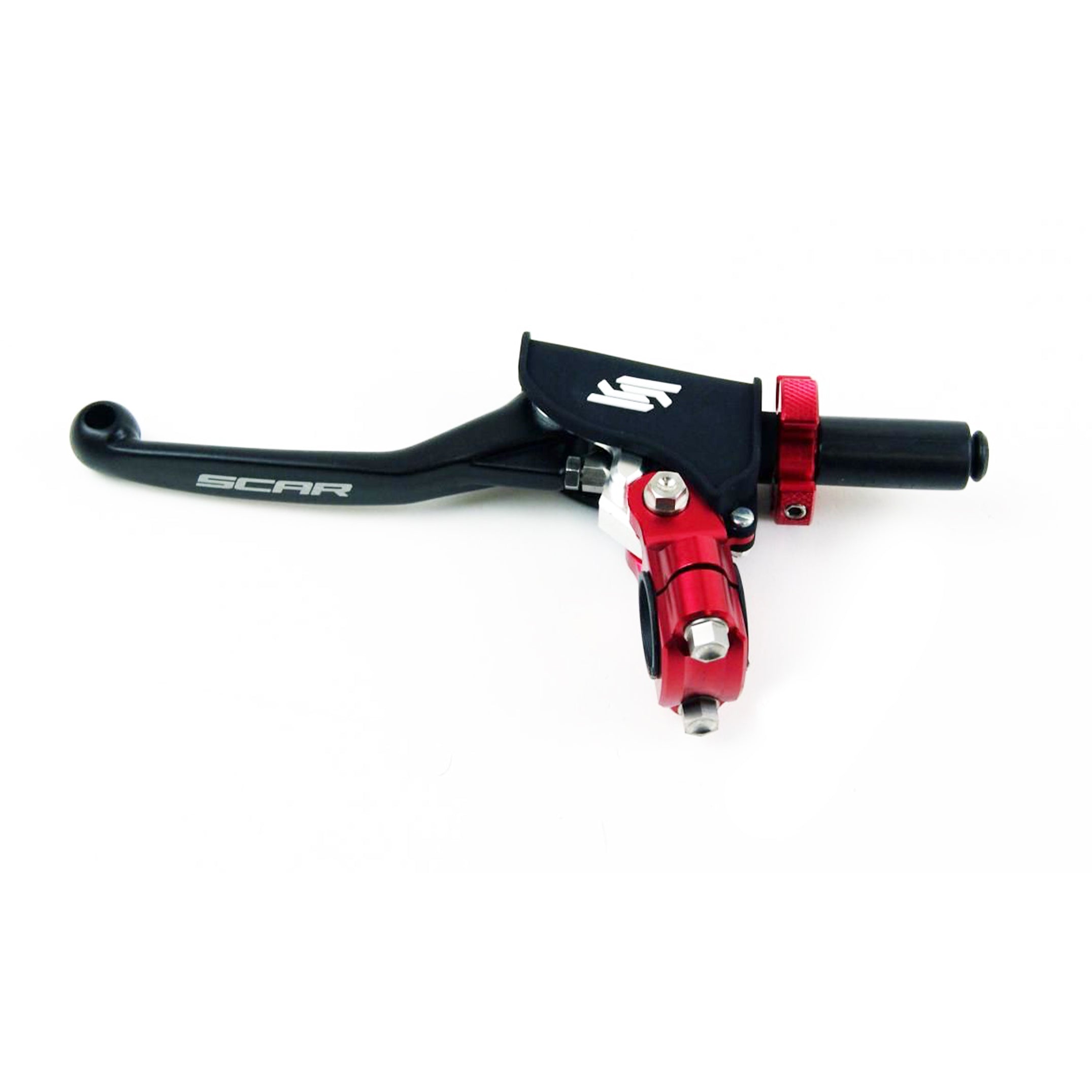 PIVOT CLUTCH LEVER ASSEMBLY RED BLACK UNIVERSAL 2ST 4ST EASY ADJUSTER SCAR CPCL1