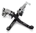 FLEXI FOLDABLE PIVOT CLUTCH BRAKE LEVER KAWASAKI KLX150 230 250 46092-0044 BLACK / SILVER
