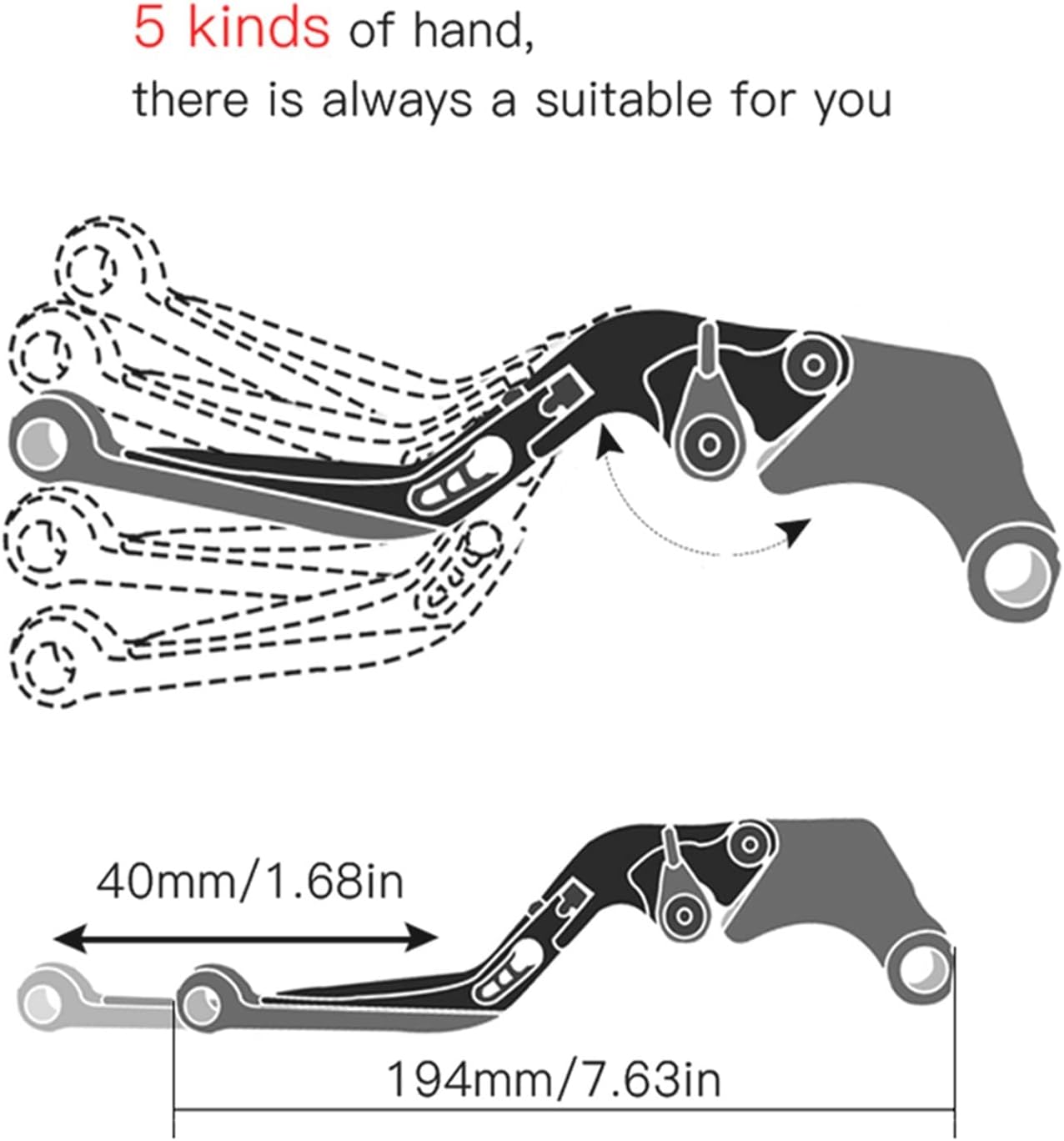 LEVER SET CNC ADJUSTABLE LENGTH FOLDING BRAKE & CLUTCH 11-18 SUZUKI GSX-R 600 750 1000