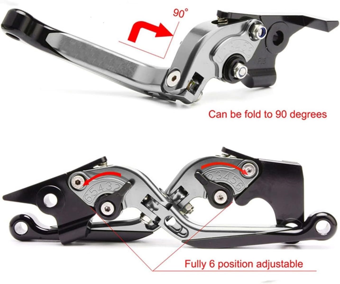 LEVER SET CNC ADJUSTABLE LENGTH FOLDING BRAKE & CLUTCH 11-18 SUZUKI GSX-R 600 750 1000