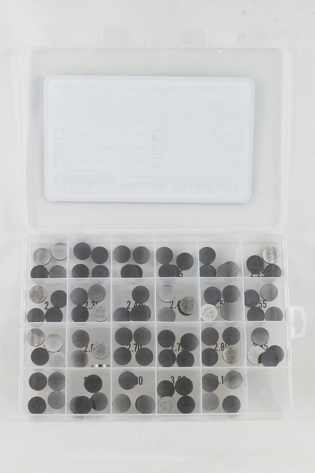 VALVE SHIM KIT 13mm 2.00mm-3.10mm 0.05mm INCREMENTS 4PCS EACH VINTCO 13SHIMKIT
