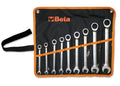 Ratcheting Combination Spanner Wrench Set in Wallet 8mm - 19mm - Beta Tools 141/B9