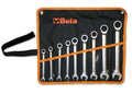 Ratcheting Combination Spanner Wrench Set in Wallet 8mm - 19mm - Beta Tools 141/B9