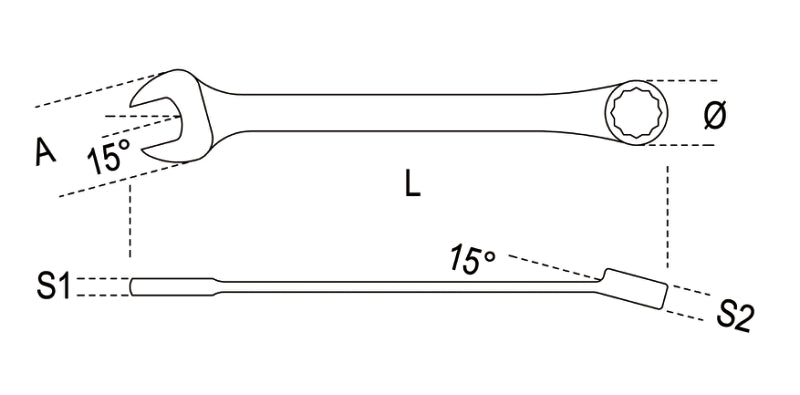 Reversible Ratcheting Combination Spanner Wrench 8mm - Beta Tools 142 8