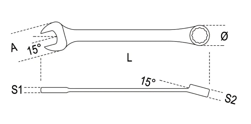 Reversible Ratcheting Combination Spanner Wrench 19mm - Beta Tools 142 19